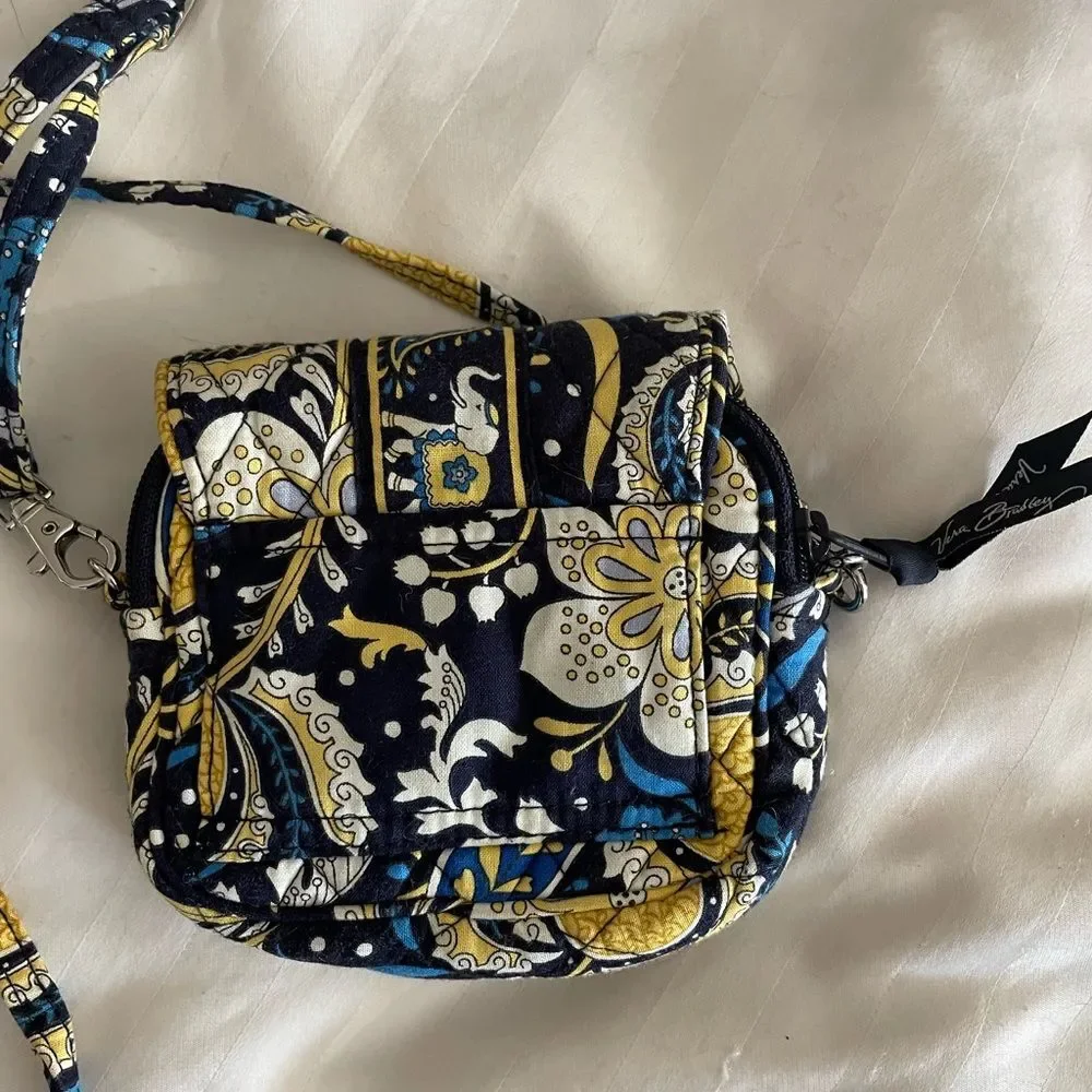 Vera Bradley ”Saddlebag” new style Ellie Blue Purse CrossBody Bag blue w…